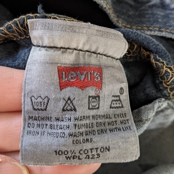 VINTAGE Levi's Button Fly Straight Leg Dark Wash 34x34 - Picture 11 of 11